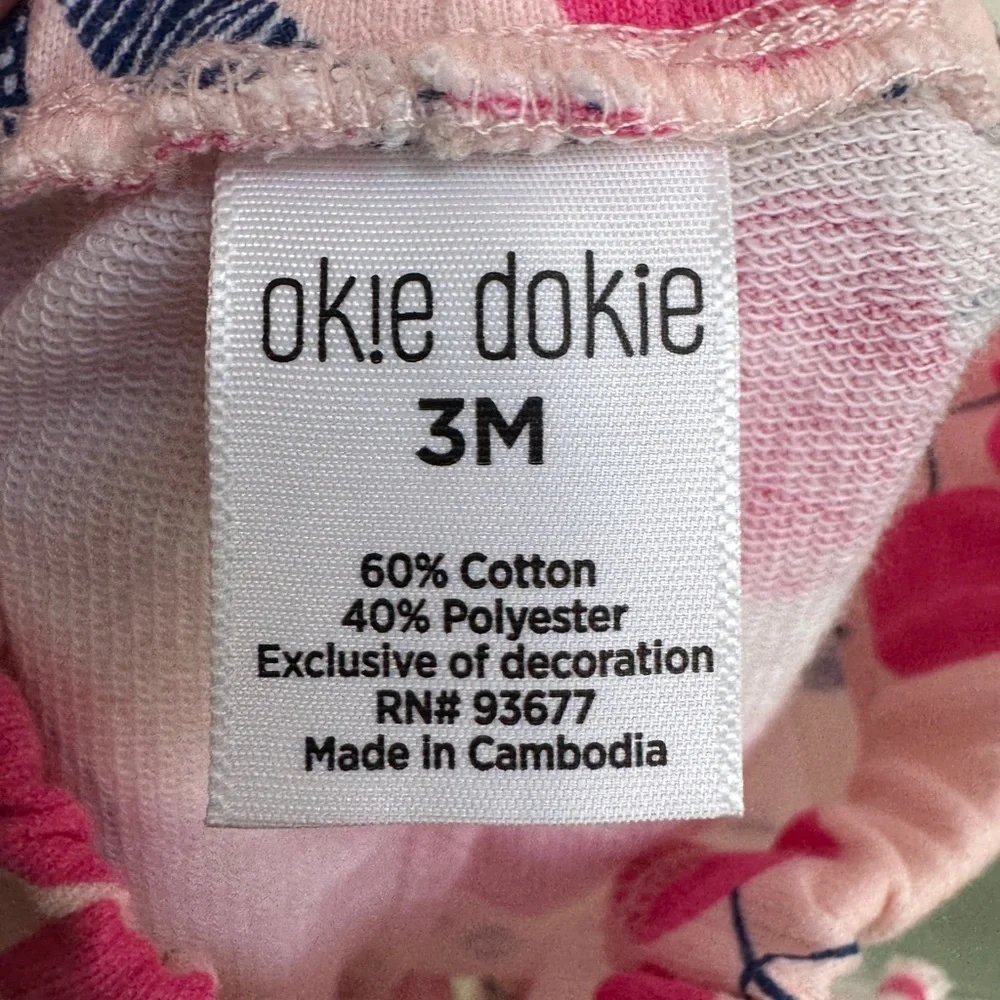 NWOT Okie Dokie 3M Girls Pink Cherry Print Soft Shorts